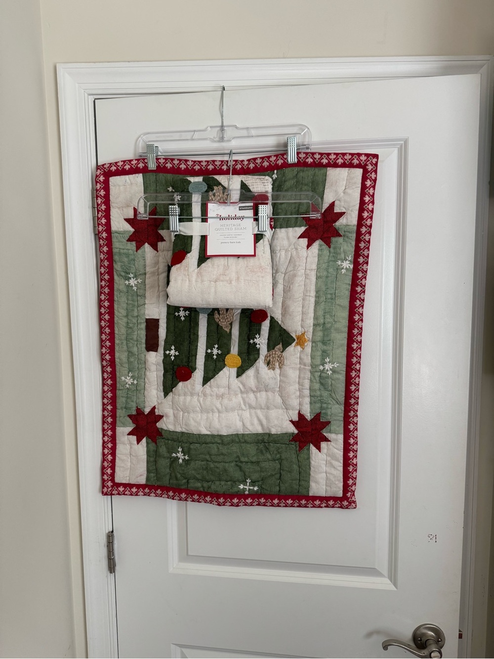 Pottery Barn Kids holiday shams pair NWT